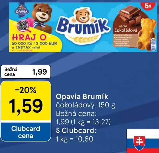 Opavia Brumík čokoládový/mliečny