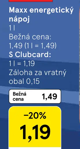 Maxx energetický nápoj