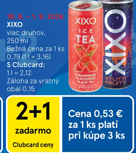 XIXO ľadový čaj Strawberry a Fruity