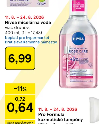 Nivea micelárna voda Rose Care