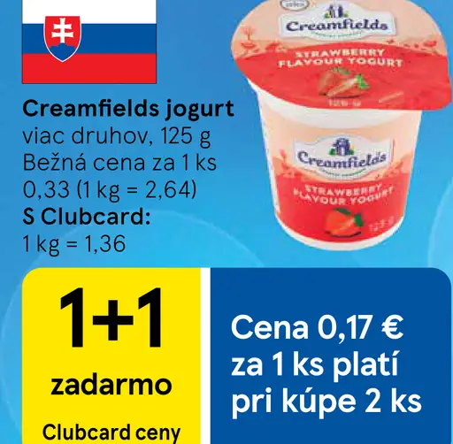 Creamfields jogurt viac druhov