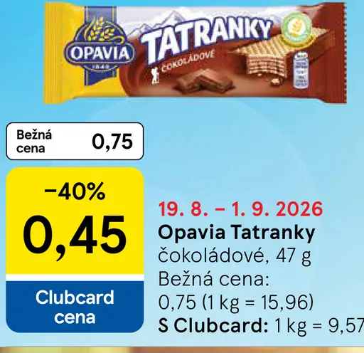 Opavia Tatranky čokoládové