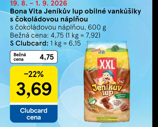 Bona Vita Jeníkův Lup Obilné vankúšiky s čokoládovou náplňou
