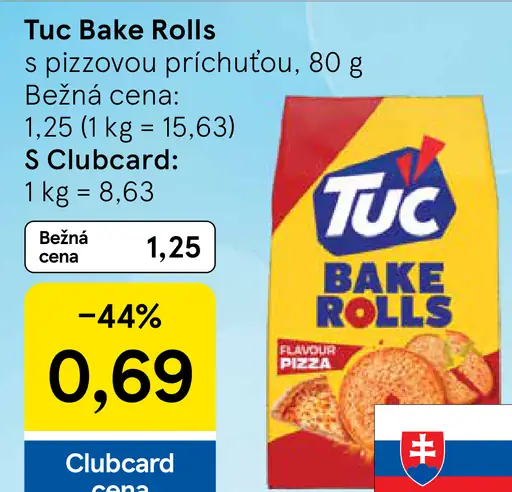 Tuc Bake Rolls príchuť pizza
