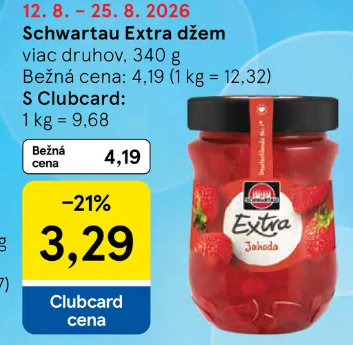 Schwartau Extra džem – viac druhov