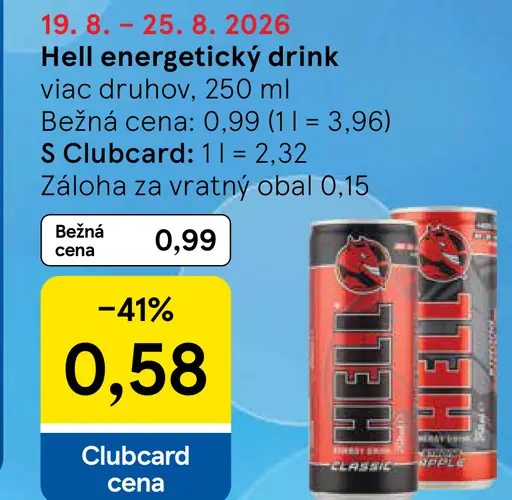 Hell energetický drink viac druhov