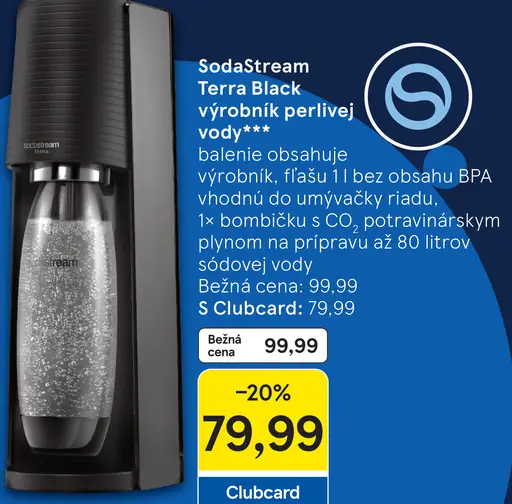 SodaStream Terra Black výrobník perlivej vody