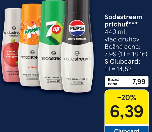SodaStream príchuť, viac druhov