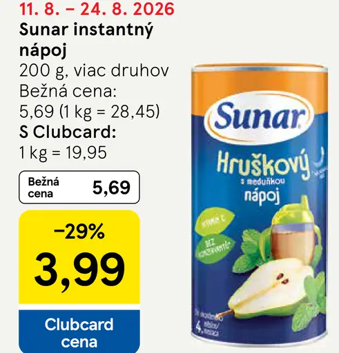 Sunar instantný nápoj