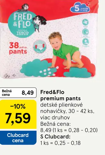 Fred&Flo premium pants detské plienkové nohavičky