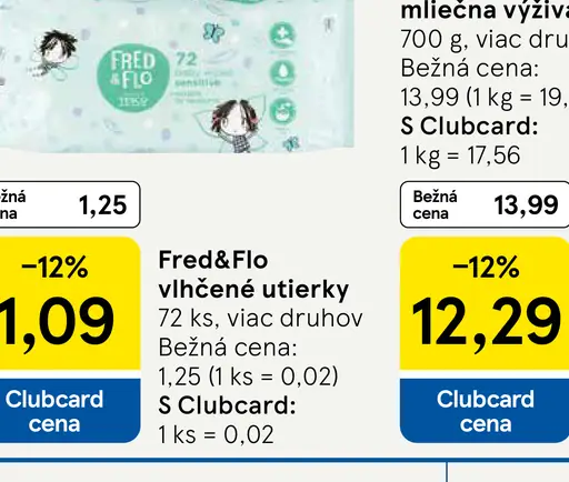 Fred&Flo vlhčené utierky