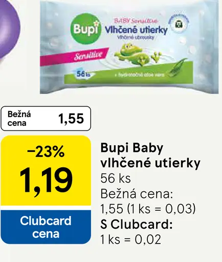 Bupi Baby Sensitive vlhčené utierky