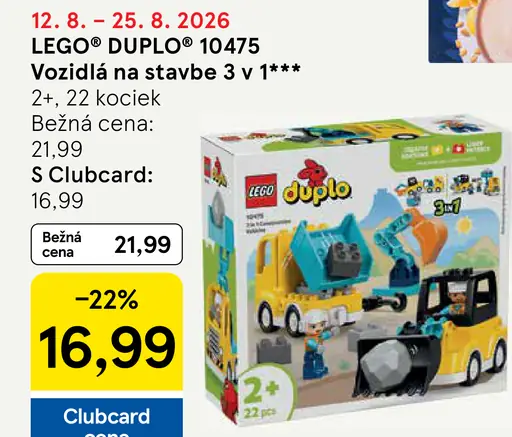 LEGO Duplo 10475 Vozidlá na stavbe 3 v 1