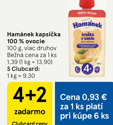 Hamánek kapsička 100 % ovocie