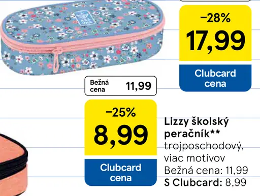 Lizzy školský peračník trojposchodový