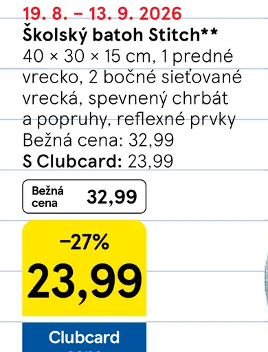 Stitch školský batoh