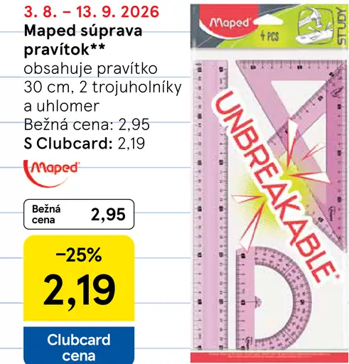 Maped úprava pravítok