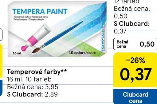 Temperové farby, 10 farieb