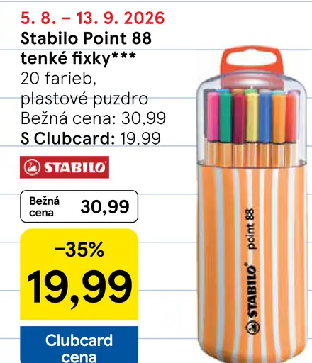 Stabilo Point 88 tenké fixky