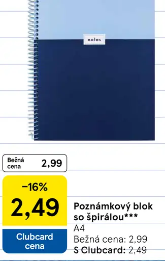 Poznámkový blok so špirálou