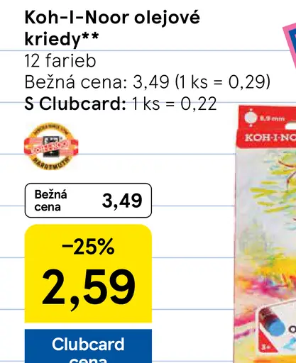 Koh-I-Noor olejové kriedy