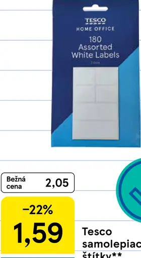 Tesco samolepiace štítky