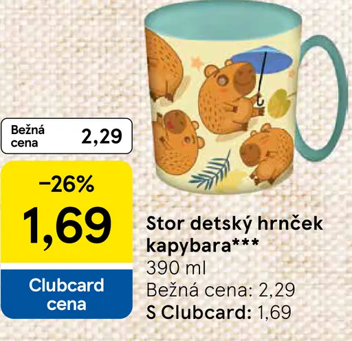 Kapybara sto detský hrnček