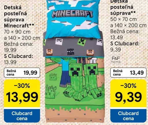 Detská posteľná súprava Minecraft