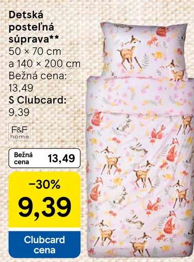 Detská posteľná súprava s motívom zvieratiek
