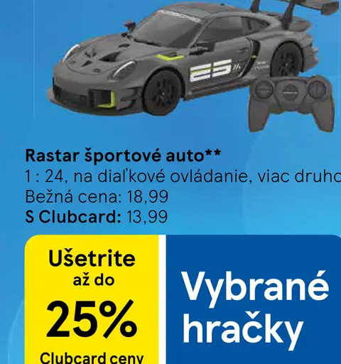 Rastar športové auto na diaľkové ovládanie, viac druhov