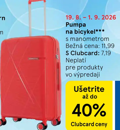Pumpa na bicykel s manometrom