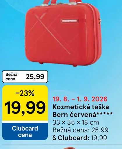 Bern kozmetická taška červená