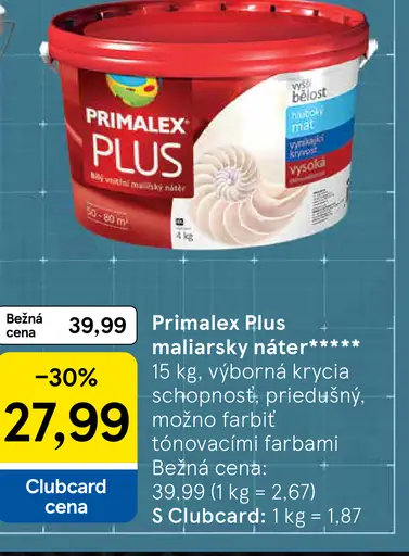 Primalex Plus maliarsky náter
