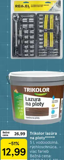 Trikolor lazúra na ploty vodoodolná rýchloschnúca