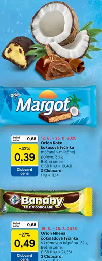 Orion Margot tyčinka s kokosom