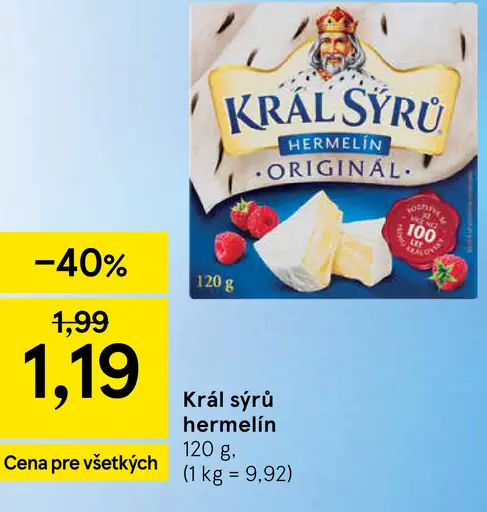 Král Sýrů Hermelín originál