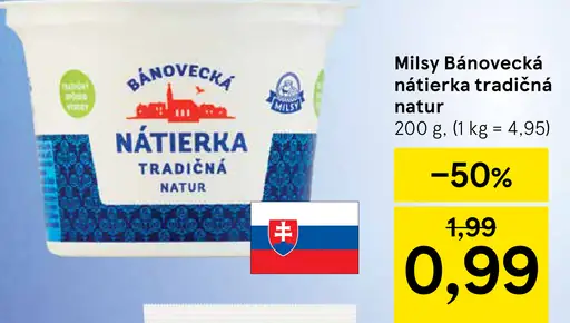 Milsy Bánovecká nátierka tradičná natur
