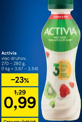 Activia Jogurt rôzne druhy