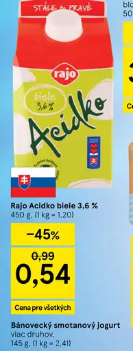 Rajo Acidko Biele 3,6%