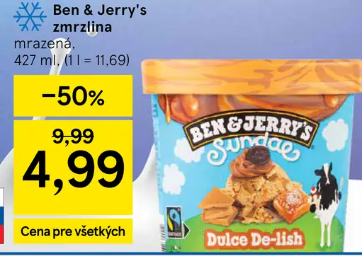 Ben & Jerry's zmrzlina, variant Dulce De-lish