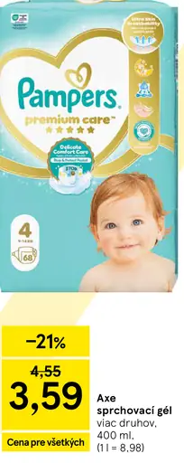 Pampers premium care detské plienky