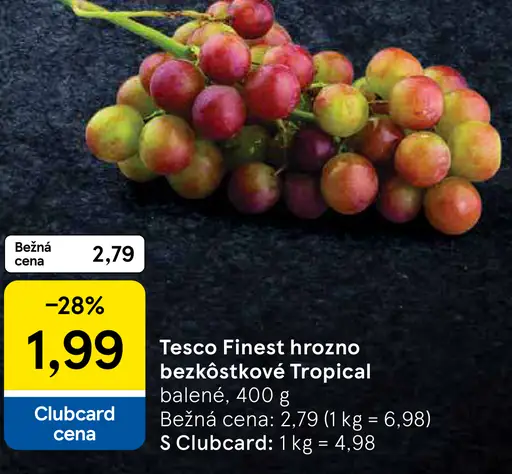 Tesco Finest hrozno bezkôstkové Tropical balené
