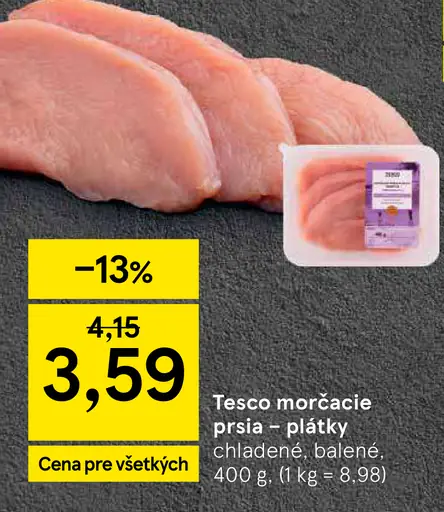 Tesco morčacie prsia plátky