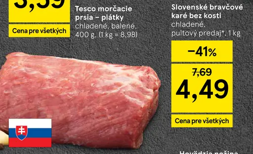 Slovenské bravčové karé bez kosti