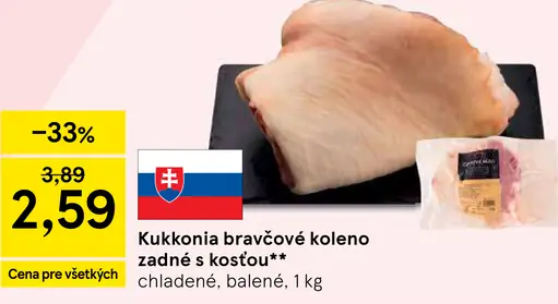 Kukkonia bravčové koleno zadné s kosťou