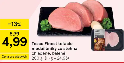 Tesco Finest teľacie medailóniky zo stehna