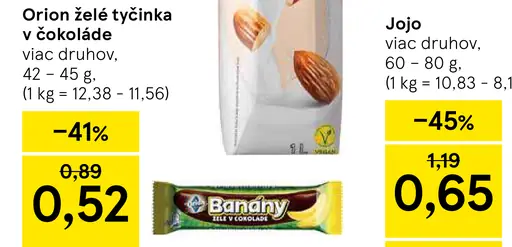 Orion MARHULE želé tyčinka v horkej čokoláde