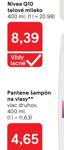 Nivea Q10 Spevňujúce telové mlieko