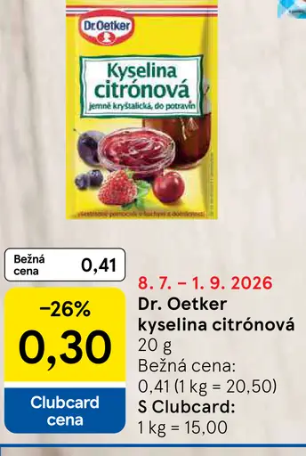 Dr. Oetker Kyselina citrónová