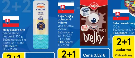 Milsy syrové nite údené alebo neúdené